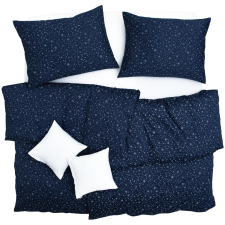 Scanquilt SATÉN PLUS ágyneműhuzat, csillagok, fehér-kék, 140 × 200/70 × 90 cm (34988) lakástextília