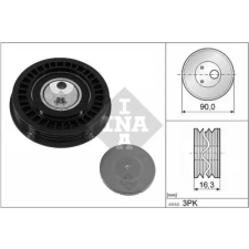 Schaeffler INA feszítőgörgő, hosszbordás szíj 531 1005 10 autóalkatrész