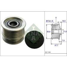 Schaeffler INA generátor szabadonfutó 535 0169 10 autóalkatrész