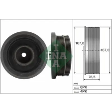 Schaeffler INA Szíjtárcsa, főtengely 544 0082 10 autóalkatrész