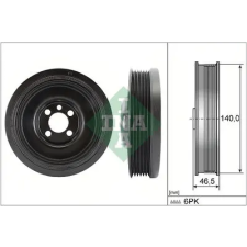 Schaeffler INA Szíjtárcsa, főtengely 544 0138 10 autóalkatrész