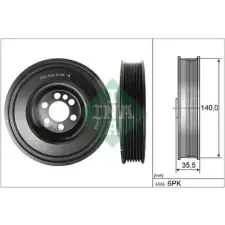 Schaeffler INA Szíjtárcsa, főtengely 544 0159 10 autóalkatrész