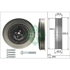 Schaeffler INA Szíjtárcsa készlet, forgattyús tengely 544 0504 20 autóalkatrész