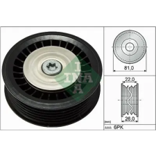 Schaeffler INA Szíjtárcsa/vezetőgörgő, hosszbordás szíj 532 0678 10 autóalkatrész