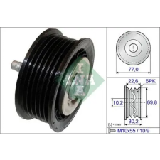 Schaeffler INA Szíjtárcsa/vezetőgörgő, hosszbordás szíj 532 0700 10 autóalkatrész