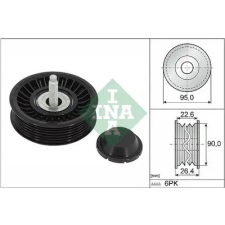 Schaeffler INA Szíjtárcsa/vezetőgörgő, hosszbordás szíj 532 0891 10 autóalkatrész