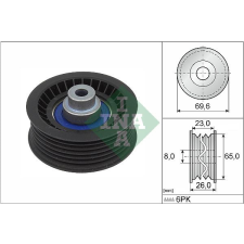 Schaeffler INA Szíjtárcsa/vezetőgörgő, hosszbordás szíj Schaeffler INA 532 0917 10 autóalkatrész