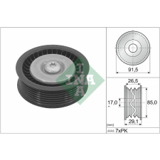 Schaeffler INA Szíjtárcsa/vezetőgörgő, hosszbordás szíj Schaeffler INA 532 1181 10 autóalkatrész