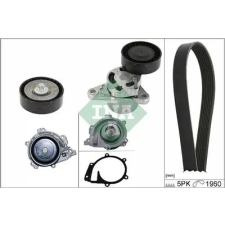 Schaeffler INA Vízszivattyú + bordásszíjkészlet 529 0487 30 autóalkatrész