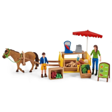 Schleich 42528 Farm World Mobil piaci stand játékfigura