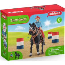 Schleich 42576 Hordóverseny cowgirllel és Appaloosa csődörrel játékfigura