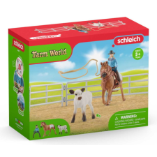 Schleich 42577 Lasszóverseny cowgirllel játékszett - Farm World játékfigura