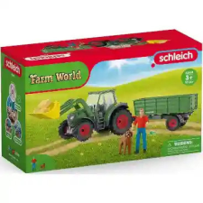 Schleich 42608 Traktor pótkocsival játékfigura