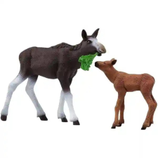 Schleich 42629 Jávorszarvas tehén a borjával játékfigura