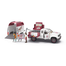 Schleich 42704 Horse Club Mobil állatorvos utánfutóval figura szett játékfigura