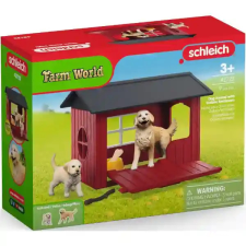 Schleich 42722 Kutyaház Golden retriever kutyákkal játékfigura