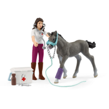 Schleich 42752 Lóápolás Trakehner csikóval játékfigura