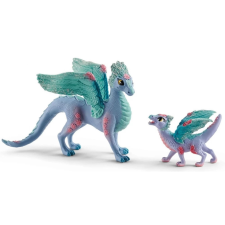 Schleich 70592 Bayala Virágos sárkánymama és sárkánygyerek játékfigura
