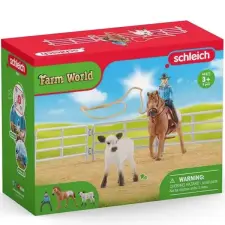 Schleich : Farm World - Lasszóverseny cowgirllel játékszett (42577) játékfigura
