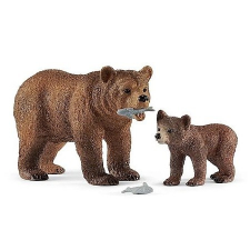  Schleich Grizzly medve anya kölyökkel (42473) játékfigura