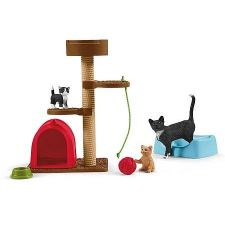 Schleich játékélmény aranyos cicáknak (42501) játékfigura