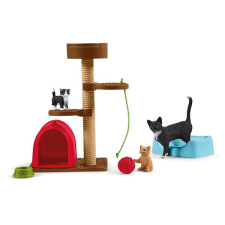 Schleich kaparó macskafa cicákkal 42501 játékfigura