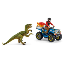 Schleich Menekülés quaddal a Velociraptor elől 41466 játékfigura