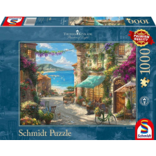 Schmidt 1000 db-os puzzle - Café on the Italian Riviera, Kinkade (59624) puzzle, kirakós