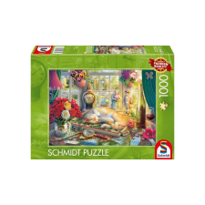 Schmidt 1000 db-os puzzle - Puzzle time with cat (59789) puzzle, kirakós