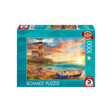 Schmidt 1000 db-os puzzle - Sunset over lighthouse bay (59765) puzzle, kirakós