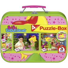 Schmidt 55595 Bibi Blocksberg 2x60db-os 2x100db-os puzzle fém kofferben puzzle, kirakós