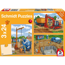 Schmidt 56200 Az építkezésen 3x24db-os puzzle puzzle, kirakós