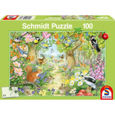 Schmidt Állatok az erdőben 100 db-os puzzle (56370) (SC19477-182) - Kirakós, Puzzle puzzle, kirakós