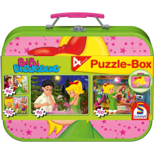 Schmidt Bibi Blocksberg 2x60, 2x100 db Puzzle Box - Fém kofferben (55595, 12408-184) (55595, 12408-184) - Kirakós, Puzzle puzzle, kirakós