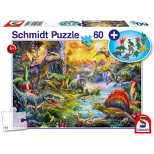 Schmidt Dinoszaurusz figurák, 60 db-os puzzle (56372) (SC56372) - Kirakós, Puzzle puzzle, kirakós