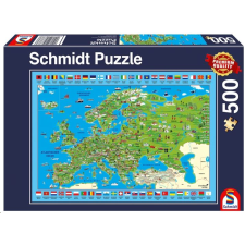 Schmidt Európa térkép, 500 db-os puzzle (58373, 18749-183) (58373, 18749-183) puzzle, kirakós
