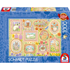 Schmidt Nemes macskák virágpompában 1000 darabos puzzle (59792) puzzle, kirakós