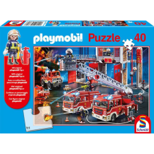 Schmidt Playmobil, Tűzoltóság, 40 db-os puzzle (56380) (SC56380) - Kirakós, Puzzle puzzle, kirakós