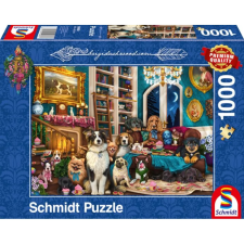 Schmidt Puzzle játék 1000 darabos Brigid Ashwood Party in der Bibliothek puzzle, kirakós