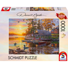 Schmidt Puzzle játék 1000 darabos Darrell Bush Csónakház kenukkal puzzle, kirakós