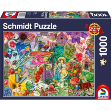 Schmidt Puzzle játék 1000 darabos Happy Gardening puzzle, kirakós