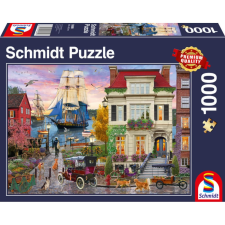 Schmidt Puzzle játék 1000 darabos Ship in Harbour puzzle, kirakós