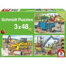 Schmidt Puzzle játék 3x 48 darabos Az építkezésen puzzle, kirakós