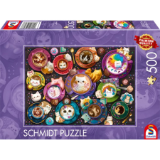 Schmidt Puzzle játék 500 Cicás kávéscsészék puzzle, kirakós