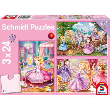 Schmidt Schmidt mesebeli hercegnők puzzle 3x24 db puzzle, kirakós