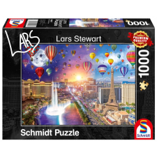Schmidt Schmidt puzzle éjjel és nappal: Las Vegas 1000 darabos puzzle, kirakós