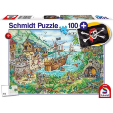 Schmidt SPIELE 56330 A kalóz-öbölben 100db-os puzzle zászlóval puzzle, kirakós