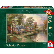 Schmidt SPIELE 57452 Hometown Lake 1500db-os puzzle puzzle, kirakós