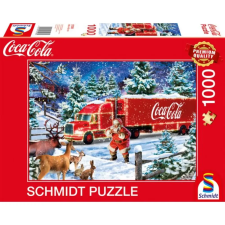 Schmidt SPIELE Puzzle játék 1000 darabos Coca Cola karácsonyi kamion puzzle, kirakós