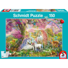 Schmidt SPIELE Puzzle játék 150 darabos Virágok és egyszarvúak puzzle, kirakós
